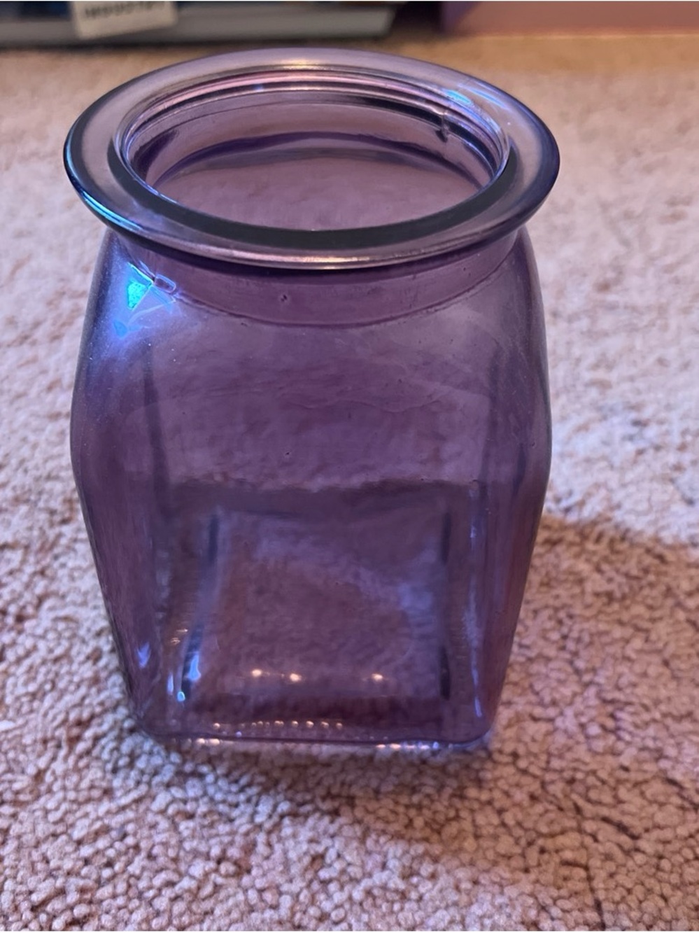 Purple Glass Decorative Jar